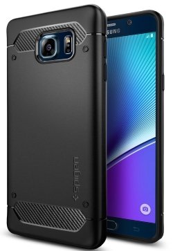 Galaxy Note 5 Case, Spigen® [Rugged Armor] Resilient [Black] Ultimate protection and rugged design with matte finish for Galaxy Note 5 (2015)