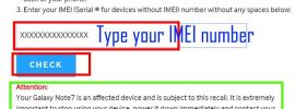 Method 1: use IMEI number to check whether you have a safe Galaxy Note 7 battery