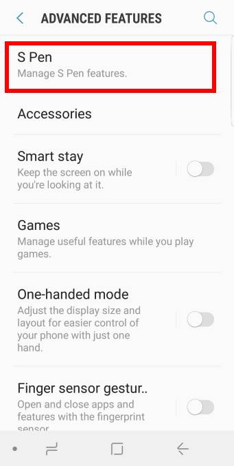 enable and disable S Pen remote control on Galaxy Note 9