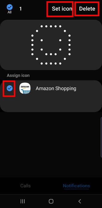 change LED icon for an app