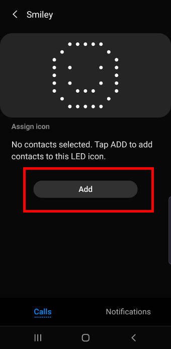 Assign LED icon to a contact